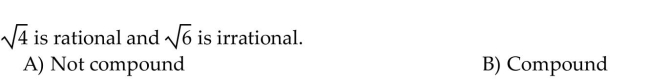 Decide whether the statement is compound.