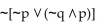 Let p represent a true statement and let q represent a false statement. Find the truth value of the given compound statement.