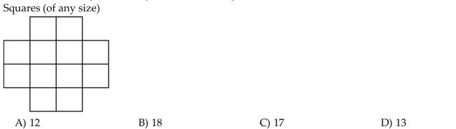 Determine the number of figures (of any size)in the design.