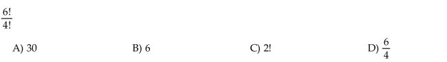 Evaluate the factorial expression.
