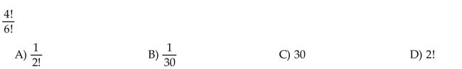 Evaluate the factorial expression.