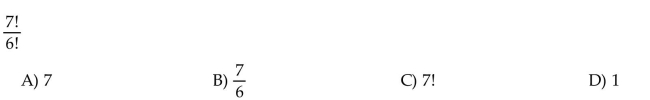 Evaluate the factorial expression.