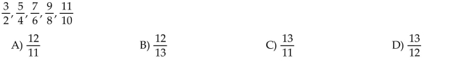 Determine the most probable next term in the sequence.