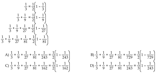 Use inductive reasoning to predict the next equation.