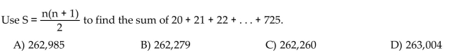 Use the indicated formula to find the sum.