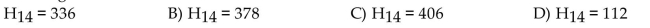<strong>Use the appropriate formula to find the indicated figurate number. the 14th hexagonal number</strong> A)