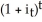 The general form for discounting is A)  PV =       . B)  PV =   /   . C)  PV =   /   . D)  PV = 1/   .