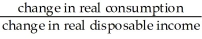 The equation is the   A) average propensity to consume. B) average propensity to save. C) marginal propensity to consume. D) marginal propensity to save.