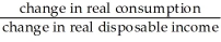 The equation is the   A)  average propensity to consume. B)  average propensity to save. C)  marginal propensity to consume. D)  marginal propensity to save.