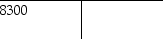On January 1, 2018, Statewide Sales issued $29,000 in bonds for $20,700. These are six-year bonds with a stated rate of 12% and pay semiannual interest. Statewide Sales uses the straight-line method to amortize the Bond Discount. Immediately after the issue of the bonds, the ledger balances appeared as follows:   Discount on Bonds Payable   After the second interest payment on December 31, 2018, what is the balance of Discount on Bonds Payable? (Round any intermediate calculations to two decimal places, and your final answer to the nearest dollar.)  A)  debit of $7608 B)  debit of $8992 C)  debit of $6917 D)  credit of $8300