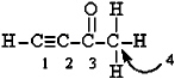 Label the hybridization at C#1, C#2, C#3, and C#4 in the molecule.   C1 C2 C3 C4 A)  sp sp sp<sup>3</sup> sp<sup>3</sup>d B)  sp sp sp<sup>2</sup> sp<sup>3</sup> C)  sp sp<sup>2</sup> sp<sup>2</sup> sp<sup>2</sup> D)  sp<sup>2</sup> sp<sup>2</sup> sp<sup>3</sup> sp<sup>3</sup> E)  sp<sup>3</sup> sp<sup>3</sup> sp<sup>3</sup> sp<sup>3</sup>