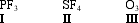 Construct correct Lewis dot structures for the three molecules below. Determine which compound(s)  exceed the octet rule.   A)  I B)  II C)  III D)  II and III E)  I, II, and II