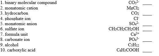 Match the following: