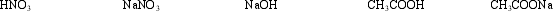 In how many different pairs can these substances be mixed to produce buffer solutions?   A)  2 B)  3 C)  4 D)  5 E)  6