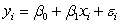 The statistical model for simple linear regression has the form   ,i = 1,2,…,n.Which of the following statements about this statistical model is/are TRUE? A) The   are assumed to be Normally distributed with a mean of 0 and a standard deviation of <font face=symbol></font>. B) The parameters of this model are   ,   ,and <font face=symbol></font>. C)    <sub> </sub>is the mean response when   . D) The   ,i = 1,2,…,n are independent. E) All of the above are true.