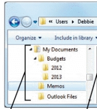 <strong> The elements shown in the accompanying figure are ____,which are used to organize related documents.</strong> A)files B)drives C)folders D)clipboards