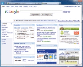 <strong> The accompanying figure shows the iGoogle ____ Web</strong> A)portal B)RSS C)social networking D)podcasting
