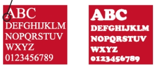   -The accompanying figure shows sans serif typefaces.
