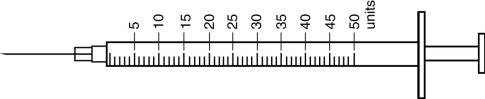 Calculate the dosage. Order: Novolin ge 30/70 U-100 27 units SUBCUT at 7:30 AM Available:     Administer ______ units with this syringe.