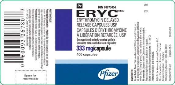 Calculate the following dosage. Order: Erythromycin DR 333 mg PO q8h Available:   Administer _______ capsule(s)