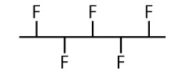A folding domain of a polypeptide chain has a primary structure containing 5 phenylalanine residues as shown below, where F represents the side chain of phenylalanine.     If this domain folds in one of the two orientations below, which is more likely-the one on the left or the one on the right?   A) the one on the left B) the one on the right