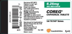 Ordered: carvedilol 12.5 mg PO daily,for a patient with heart failure. Available:    A)What is the available concentration? B)What is the trade name for this medication? How many tablets will the nurse prepare? C)Estimated dose: D)DA equation: E)Evaluation: 