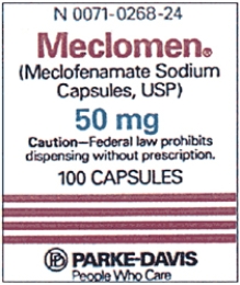 Ordered: Meclomen 0.1 g tid with full glass water,for a patient with arthritis. Remain upright for an hour after taking. Available:    A)Estimate: B)DA verification: C)Evaluation: 