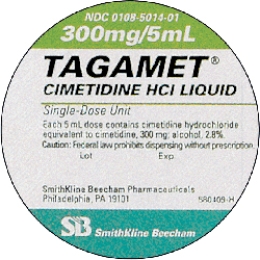 Ordered: Tagamet (cimetidine)800 mg PO daily at bedtime,for a patient with gastric reflux and heartburn. Available:    A)Estimate: B)DA verification: C)Evaluation: 