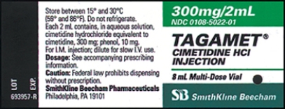 Ordered: cimetidine HCl 0.4 g IM bedtime daily,for a patient with a gastric ulcer. Available:    A)What is the trade name for this medication? How many milliliters will the nurse prepare? B)Estimated dose: C)DA equation: D)Evaluation: Indicate with an arrow the amount to be added to the syringe with the nearest measurable dose.   