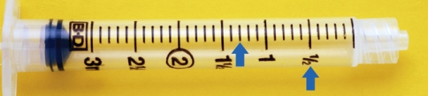 a.    b.Estimate: Less than 1 mL.More than 0.5 mL. c.    d.Equation is balanced.Estimate supports answer. e.Estimate: Half of 1 mL   0.5 mL f.    g.Equation is balanced.Estimate supports answer. h.0.8 mL+0.5 mL 1.3 total mL  