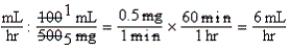 a.        b.DA:    c.Equation is balanced,only mL/hr remains.