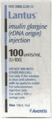 Ordered: insulin glargine 28 units subcut at bedtime daily    A)What is the concentration in units per milliliter? B)Mark the dose on the syringe.    C)Is this a rapid-, intermediate-, or long-acting insulin? D)What is the major difference between insulin glargine and other insulins? 