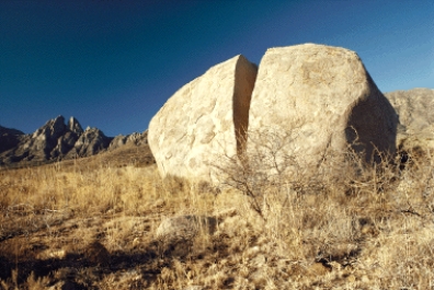 _______ is the type of weathering in the figure below.   A) Frost wedging B) Exfoliation C) Dissolution D) Ion exchange E) Oxidation