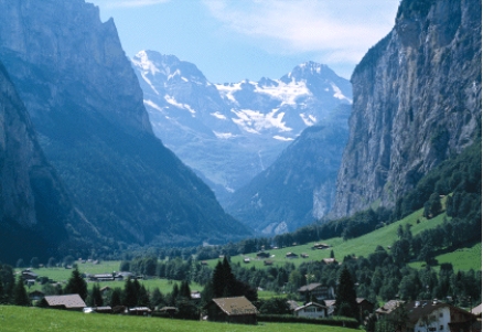 The glacial valley shown here was formed by ______.   A) glacial deposition B) sea level rise C) climate change D) glacial erosion