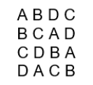 Controlling Within-Subjects Designs A researcher randomly assigned subjects to one of the following treatment orders so that each treatment condition precedes and follows every other condition an equal number of times: Which across-subjects counterbalancing procedure did she use?   A) balanced Latin square counterbalancing B) block randomization C) Latin square counterbalancing D) reverse counterbalancing
