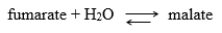 Enzymes with a k<sub>cat </sub>/K<sub>m</sub> ratio of about 10<sup>8</sup> M<sup>-</sup><sup>1</sup>s<sup>-</sup><sup>1</sup> are considered to show optimal catalytic efficiency. Fumarase, which catalyzes the reversible-dehydration reaction   has a ratio of turnover number to the Michaelis-Menten constant, (k<sub>cat</sub>/K<sub>m</sub>) of 1.6 × 10<sup>8</sup> for the substrate fumarate and 3.6 × 10<sup>7</sup> for the substrate malate. Because the turnover number for both substrates is nearly identical, what factors might be involved that explain the different ratio for the two substrates?