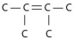 Three or four of the following illustrations depict different structural isomers of the organic compound with molecular formula C₆H₁₄. For clarity, only the carbon skeletons are shown; hydrogen atoms that would be attached to the carbons have been omitted. Which one, if any, is NOT a structural isomer of this compound? A)    B)    C)    D)    E) Each of the illustrations in the other answer choices depicts a structural isomer of the compound with molecular formula C₆H₁₄.