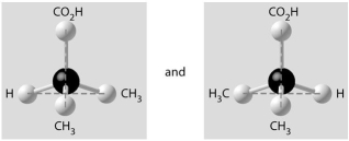 Which of the pairs of molecular structures shown below depict enantiomers (enantiomeric forms) of the same molecule? A)    B)    C)    D)    E)   
