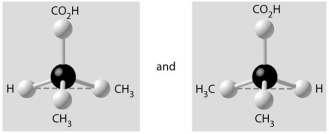 Which pair of molecules shown below are not enantiomers of a single molecule? A)    B)    C)    D)    E)   