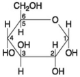 Use the following figure to answer the questions below.    -Which of the following descriptors is true of the molecule shown in the above figure? A) hexose B) fructose C) glucose D) hexose and fructose only E) hexose and glucose only