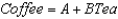 <strong>Suppose a cup of coffee at the campus coffee shop is $2.50 and a cup of hot tea is $1.25.Suppose a student's beverage budget is $20 per week.If you were going to write an algebraic expression of this budget line of the form .B would be</strong> A) 16 B) 2 C) -2 D) -1/2