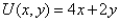 refer to an individual whose utility function is given by:     -For this utility function,the MRS: A) depends on the values of x and y. B) is always 0. C) is always 2. D) is always 4.