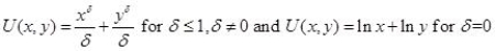 concern the CES utility function:   -For this utility function smaller values for   Imply:​ A) ​increasingly concave indifference curves. B) ​increasingly convex indifference curves. C) ​indifference curves that are convex,linear,and then concave. D) ​indifference curves that are concave,linear,and then convex.
