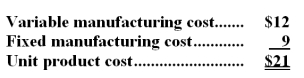 Green Company produces 1,000 parts per year,which are used in the assembly of one of its products.The unit product cost of these parts is:   The part can be purchased from an outside supplier at $20 per unit.If the part is purchased from the outside supplier,two thirds of the fixed manufacturing costs can be eliminated.The annual impact on the company's net operating income as a result of buying the part from the outside supplier would be: A) $1,000 increase B) $1,000 decrease C) $5,000 increase D) $2,000 decrease