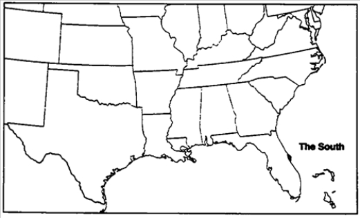 Map Exercise 16-1 You will need one colored pen to complete this exercise. On the outline map of the South that follows and using the map in Chapter 16 of the text entitled  The Reconstruction  as a guide:    -Examine the status of southern African Americans during the late nineteenth century, and explain why the Thirteenth, Fourteenth, and Fifteenth Amendments, which were intended to protect former slaves, actually offered African Americans little protection.