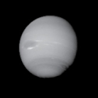 Suppose Neptune moves with an average orbital speed of 3.5 km/s.If it takes Neptune 4 hours to pass directly in front of a star,what is Neptune's diameter? Give Neptune's radius in units of Earth diameters,where the diameter of Earth is 12,800 km.   