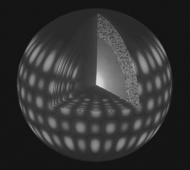 Examine the figure below.By studying how the surface of the Sun vibrates like a struck bell,we can determine its:   A)  age. B)  interior density. C)  total mass. D)  size.