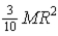 A non-uniform round object of mass M and radius R is found to have its total kinetic energy to be given by   When rolling down an incline.What is this object's moment of inertia? A)    B)    C)    D)    