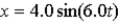 If a simple harmonic motion is described by   ,what is the period of oscillation and what is the maximum speed during the oscillation? Assume SI units. A)    B)    C)    D)    