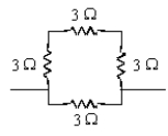 <strong>What is the equivalent resistance for these 3.00-Ω resistors? </strong> A) 1.33 Ω B) 2.25 Ω C) 3.00 Ω D) 7.50 Ω